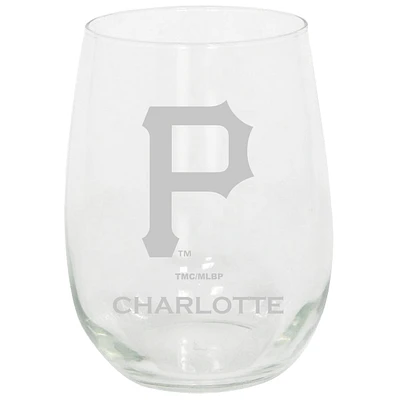 Pittsburgh Pirates 15oz. Personalized Stemless Etched Glass Tumbler