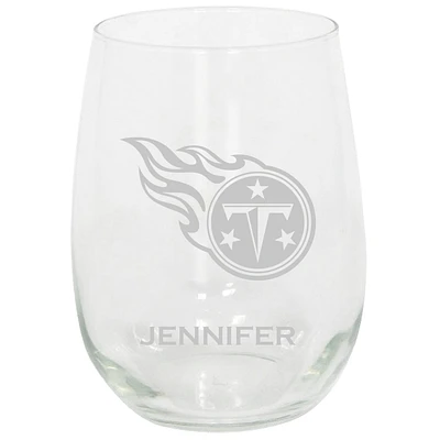 Tennessee Titans 15oz. Personalized Stemless Etched Glass Tumbler