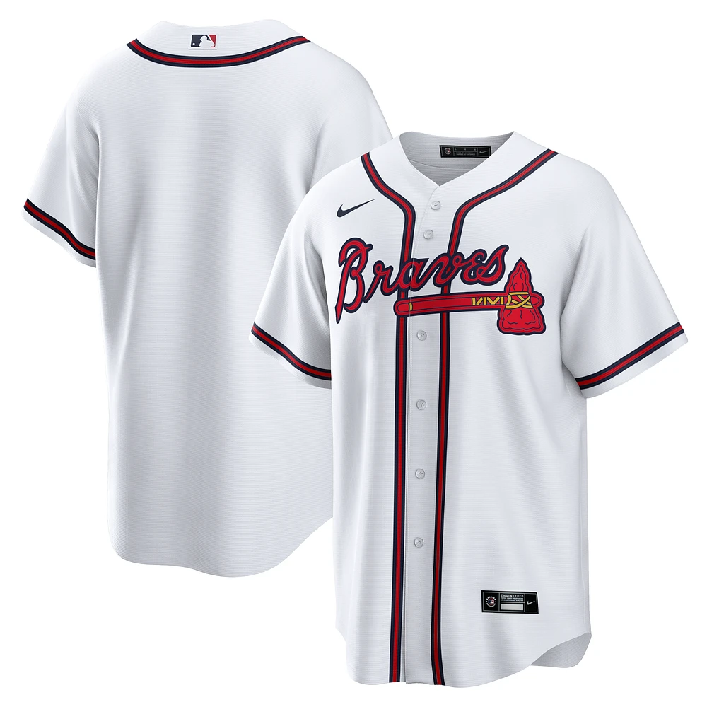 Men's Nike White Atlanta Braves Home Replica Team Jersey