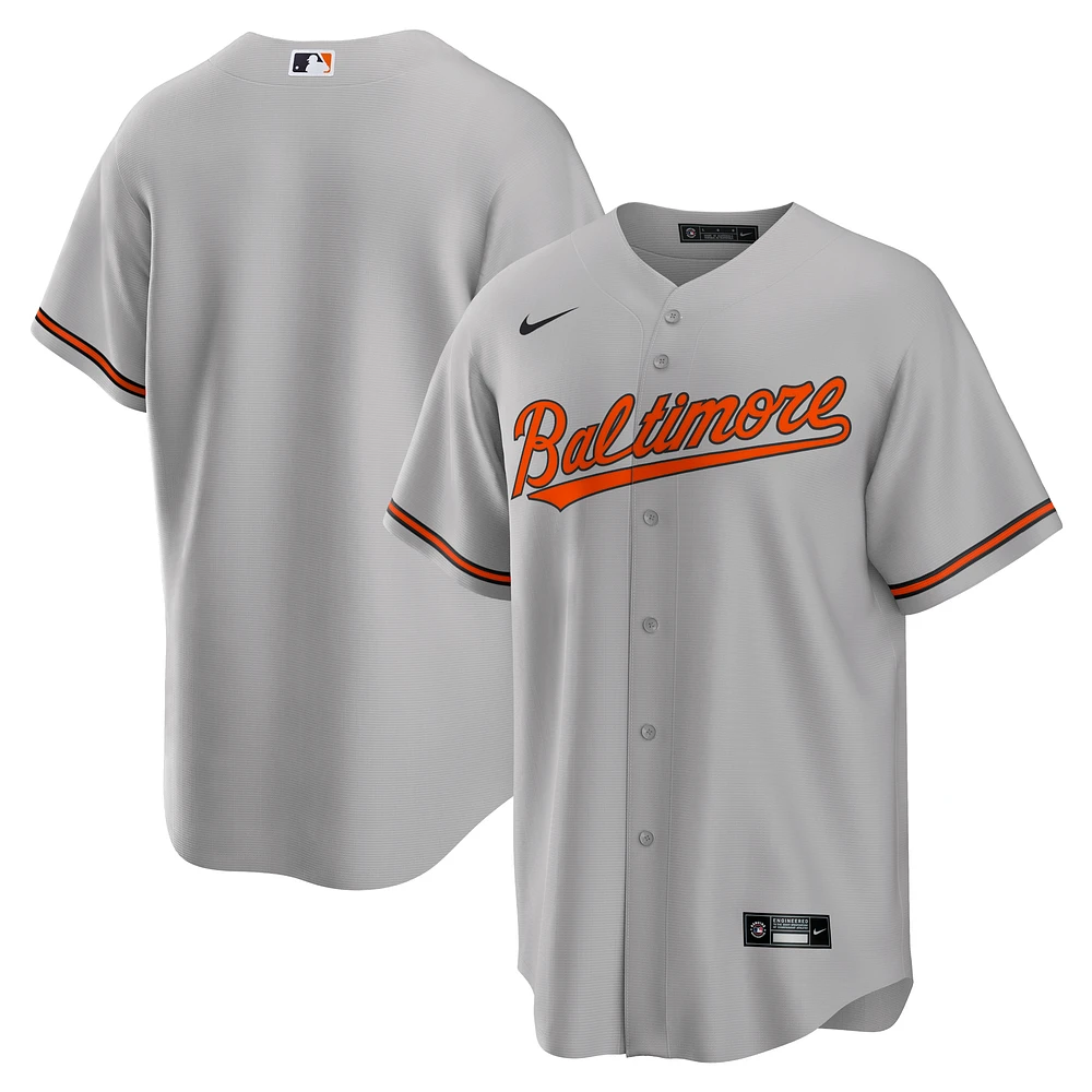 Men's Nike Gray Baltimore Orioles Road Replica Team Jersey