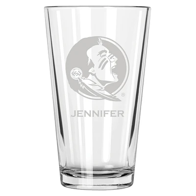 Florida State Seminoles 16oz. Personalized Etched Pint Glass