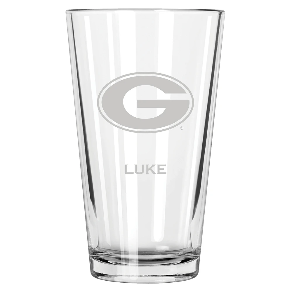 Georgia Bulldogs 16oz. Personalized Etched Pint Glass