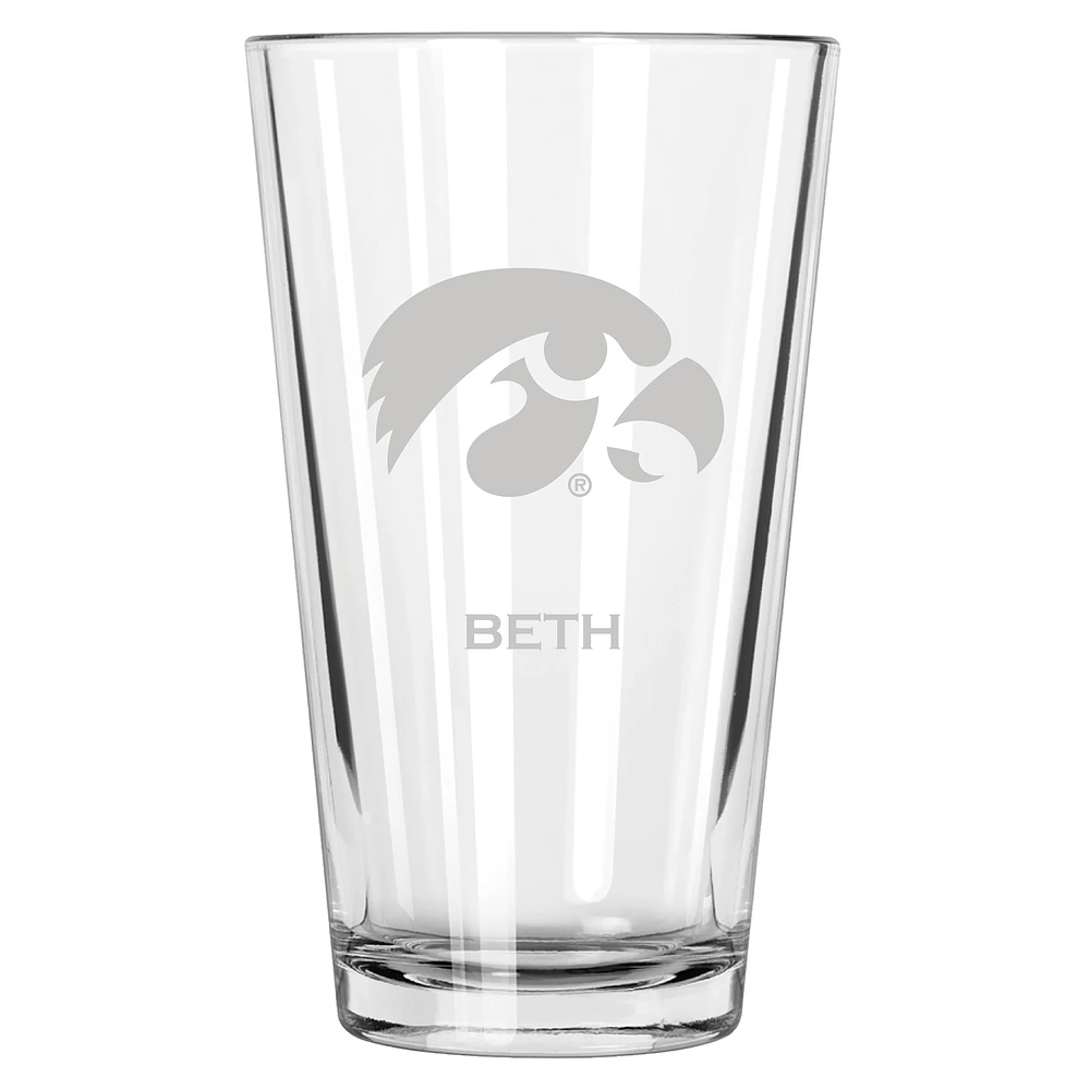 Iowa Hawkeyes 16oz. Personalized Etched Pint Glass