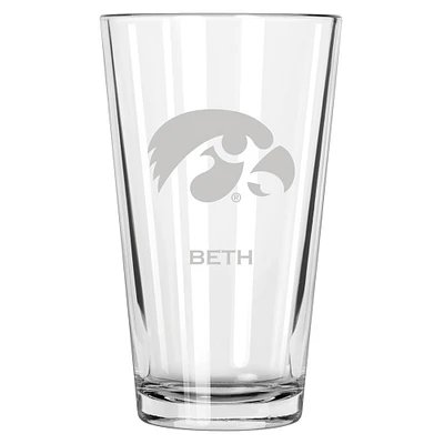 Iowa Hawkeyes 16oz. Personalized Etched Pint Glass