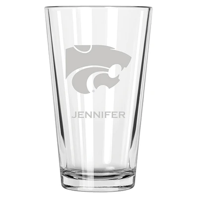 Kansas State Wildcats 16oz. Personalized Etched Pint Glass