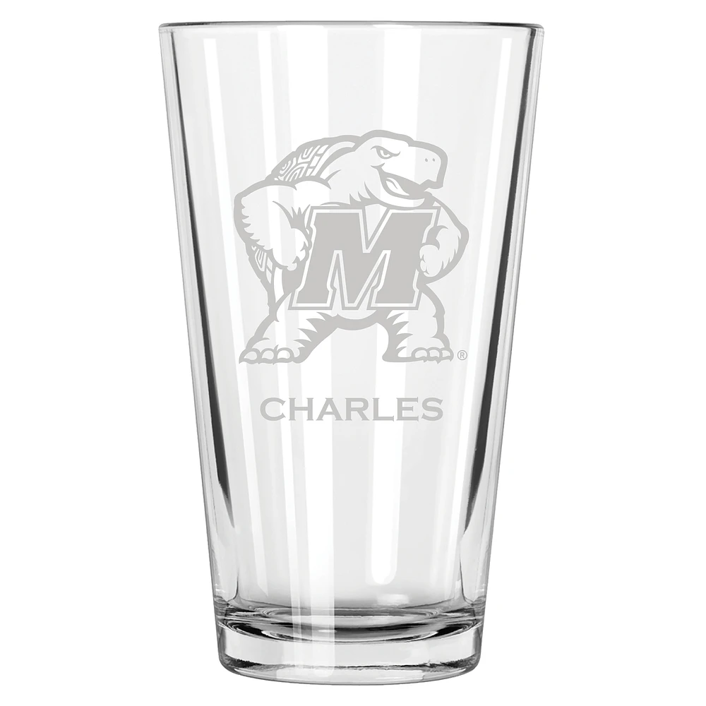 Maryland Terrapins 16oz. Personalized Etched Pint Glass