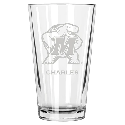 Maryland Terrapins 16oz. Personalized Etched Pint Glass