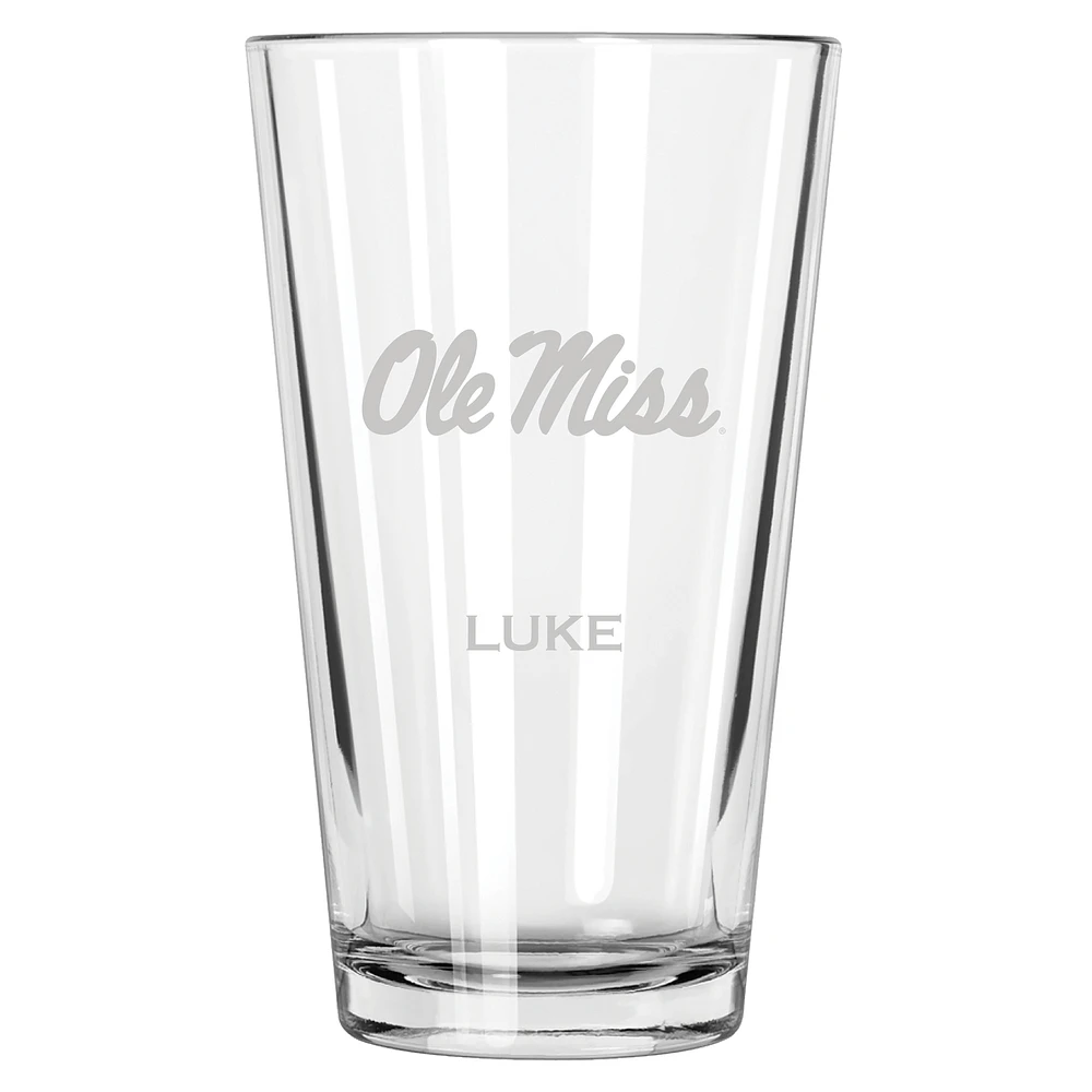 Ole Miss Rebels 16oz. Personalized Etched Pint Glass