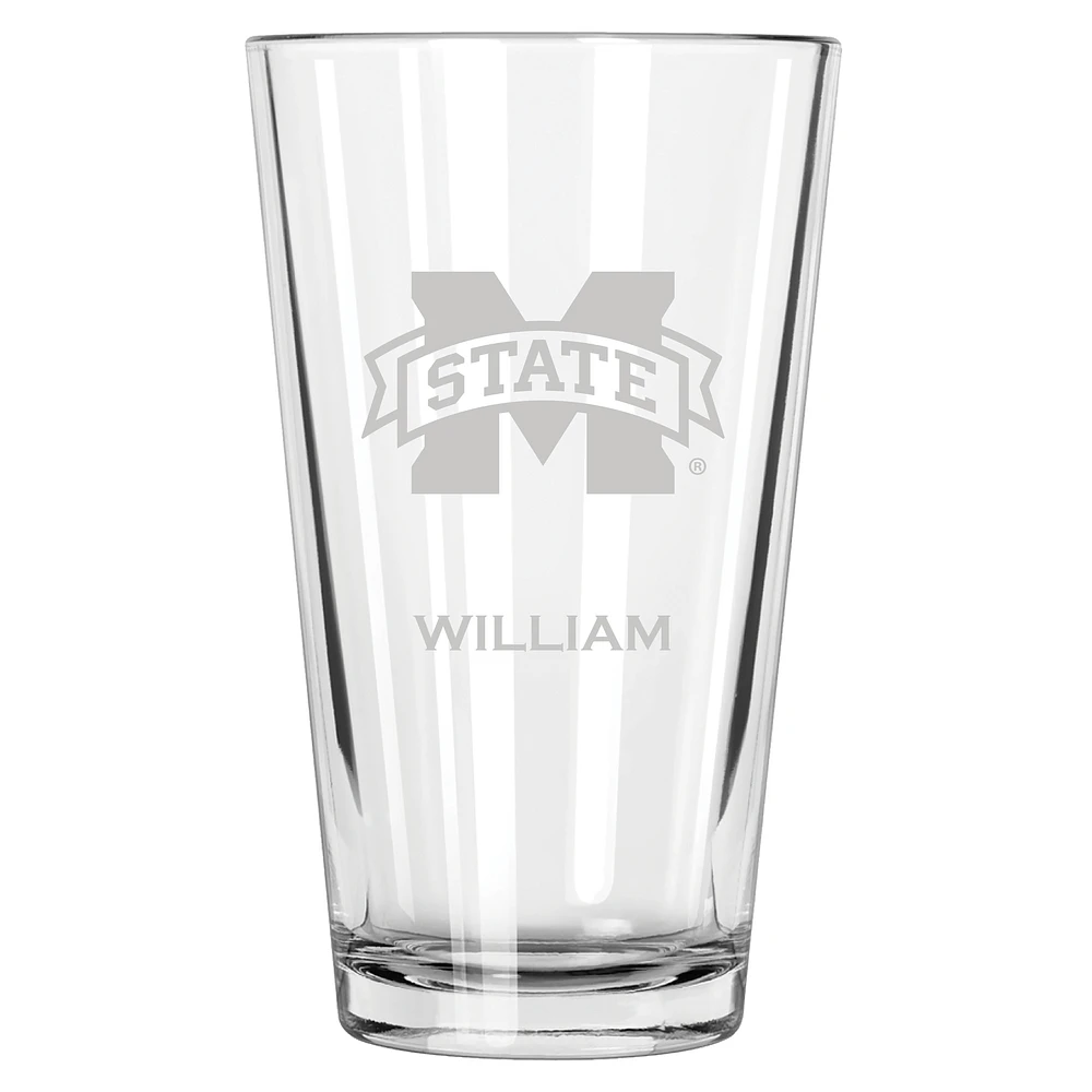 Mississippi State Bulldogs 16oz. Personalized Etched Pint Glass