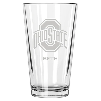 Ohio State Buckeyes 16oz. Personalized Etched Pint Glass