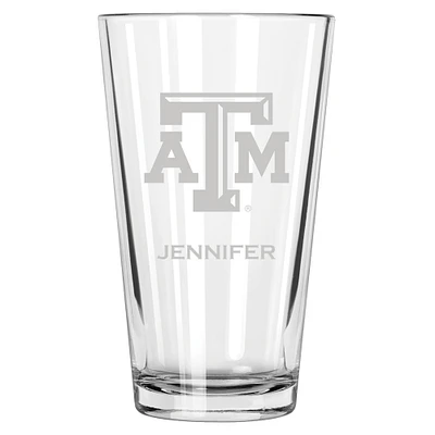 Texas A&M Aggies 16oz. Personalized Etched Pint Glass