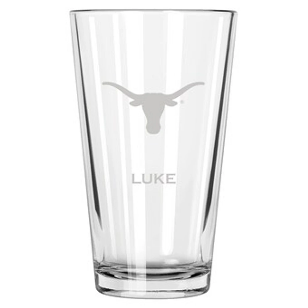 Texas Longhorns 16oz. Personalized Etched Pint Glass