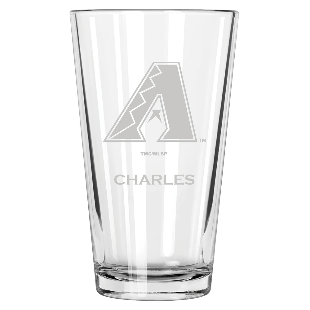 Arizona Diamondbacks 16oz. Personalized Etched Pint Glass