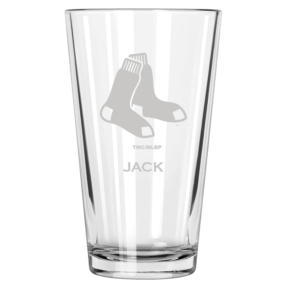 Boston Red Sox 16oz. Personalized Etched Pint Glass