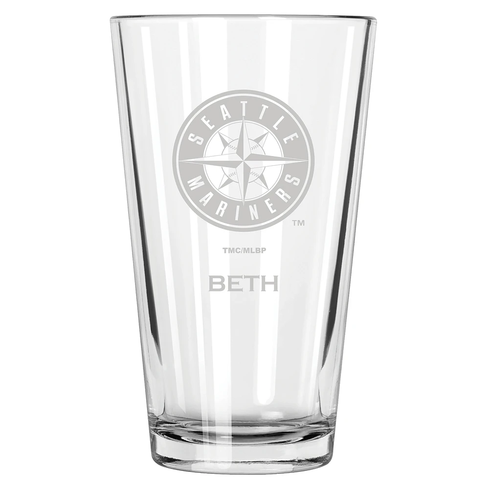 Seattle Mariners 16oz. Personalized Etched Pint Glass