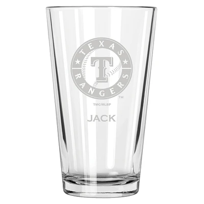 Texas Rangers 16oz. Personalized Etched Pint Glass