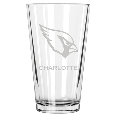 Arizona Cardinals 16oz. Personalized Etched Pint Glass