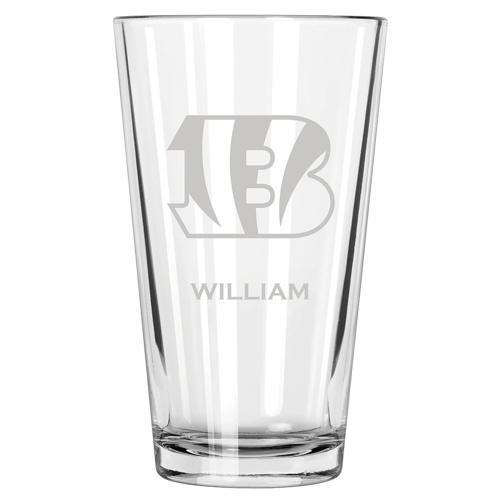 Cincinnati Bengals 16oz. Personalized Etched Pint Glass