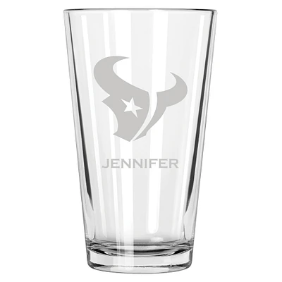 Houston Texans 16oz. Personalized Etched Pint Glass