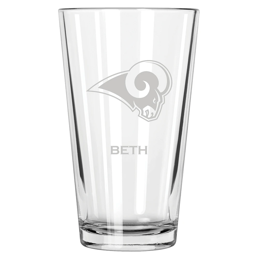 Los Angeles Rams 16oz. Personalized Etched Pint Glass