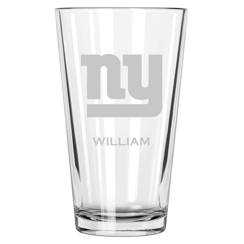 New York Giants 16oz. Personalized Etched Pint Glass