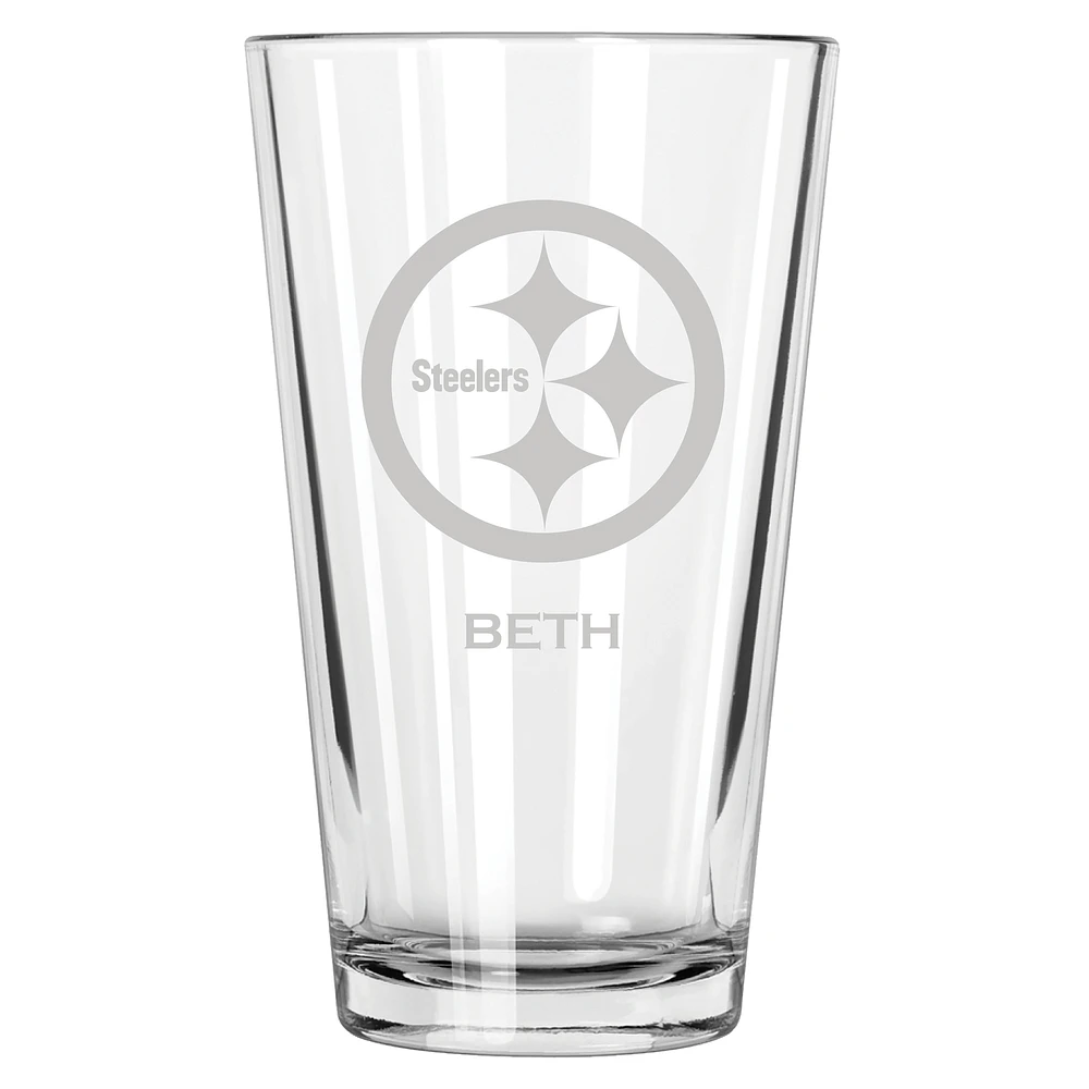 Pittsburgh Steelers 16oz. Personalized Etched Pint Glass
