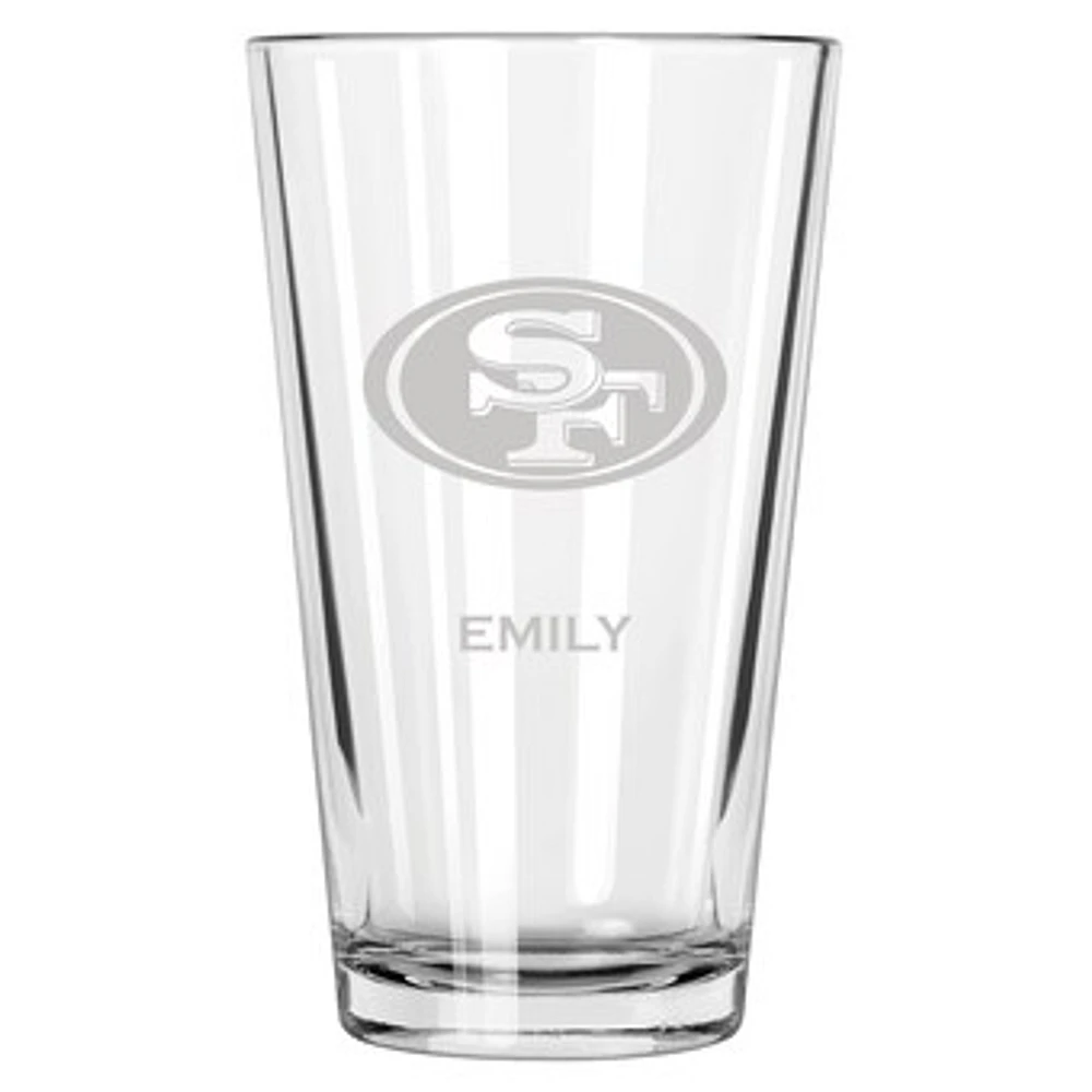 San Francisco 49ers 16oz. Personalized Etched Pint Glass
