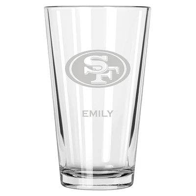 San Francisco 49ers 16oz. Personalized Etched Pint Glass