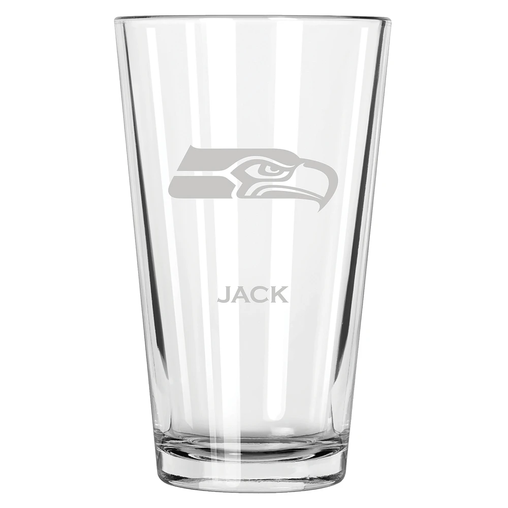 Seattle Seahawks 16oz. Personalized Etched Pint Glass
