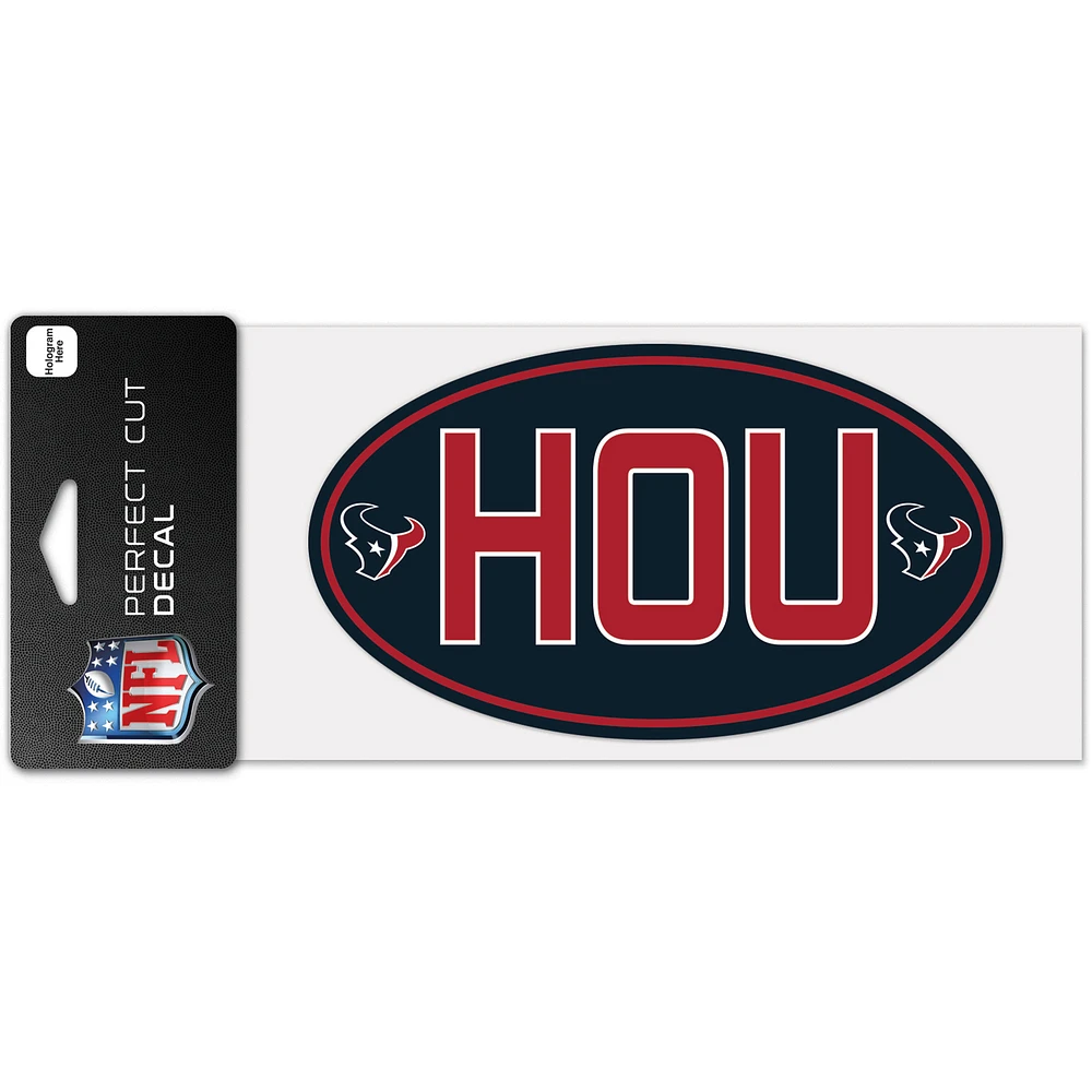 WinCraft Houston Texans 4" x 8" Perfect Cut Team Decal