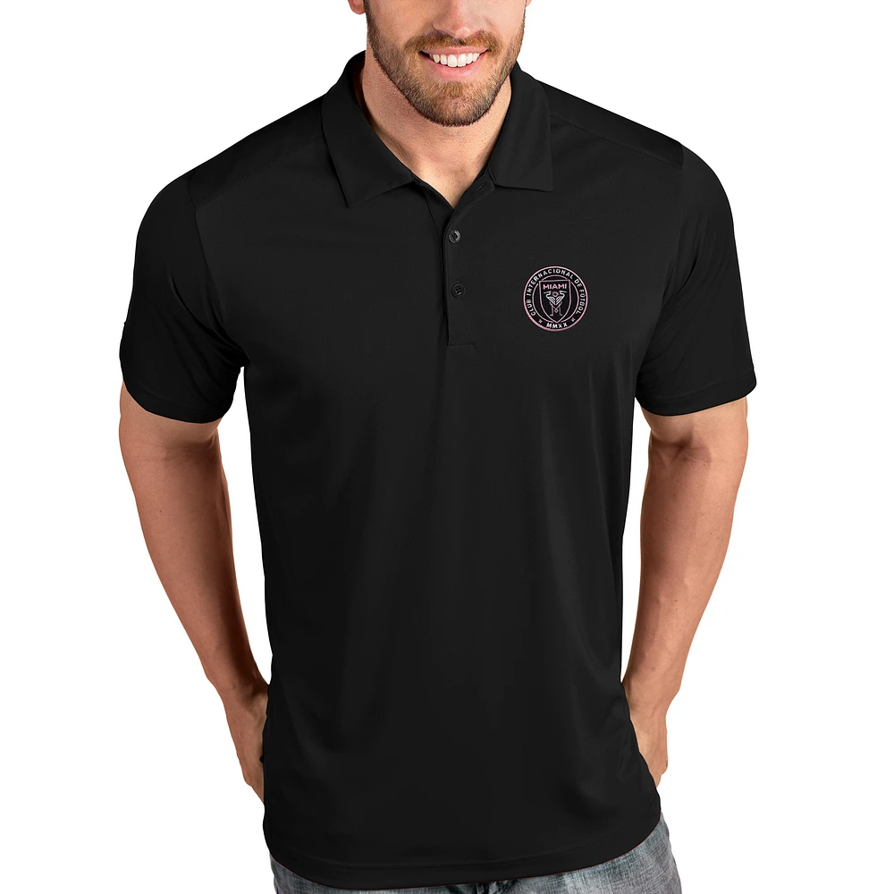 Men's Antigua Black Inter Miami CF Tribute Polo