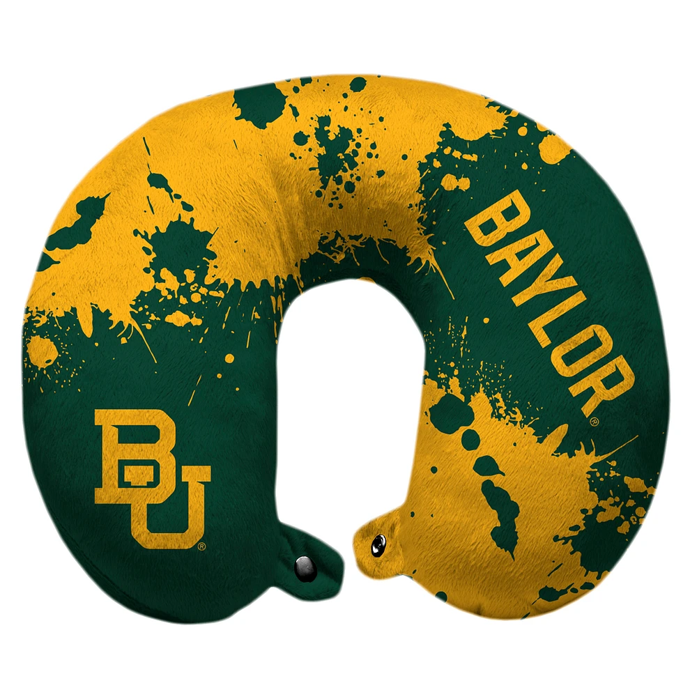 Baylor Bears 12'' x 13'' Splatter Print Polyester Travel Pillow
