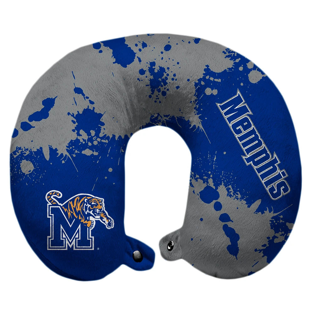 Memphis Tigers 12'' x 13'' Splatter Print Polyester Travel Pillow