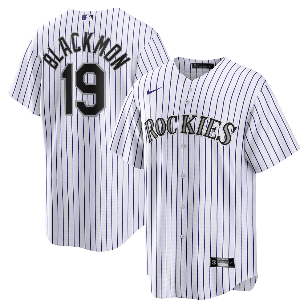Men's Nike Charlie Blackmon White Colorado Rockies Home Replica Player Name Jersey