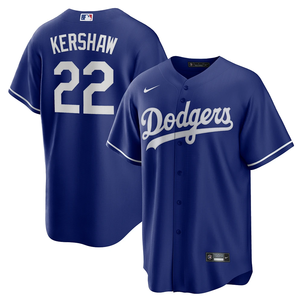 Men's Nike Clayton Kershaw Royal Los Angeles Dodgers Alternate 2 Replica Jersey