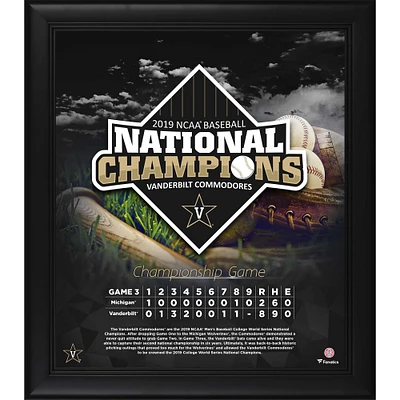 Vanderbilt Commodores Framed 15" x 17" 2019 NCAA Men's Baseball College World Series National Champions Collage
