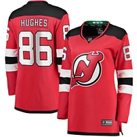 Women's Fanatics Jack Hughes Red New Jersey Devils Home Breakaway