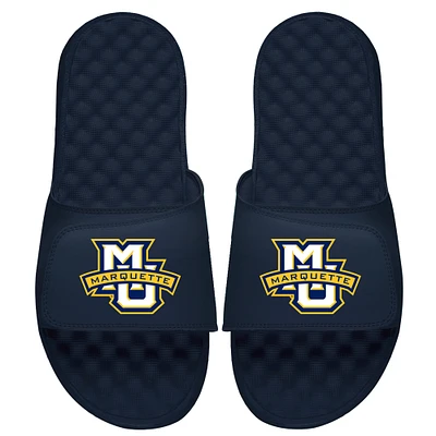 Youth ISlide Navy Marquette Golden Eagles Primary Logo Slide Sandals