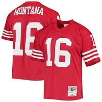 Men's Mitchell & Ness Joe Montana Scarlet San Francisco 49ers Legacy Replica Jersey