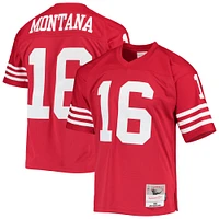 Men's Mitchell & Ness Joe Montana Scarlet San Francisco 49ers Legacy Replica Jersey