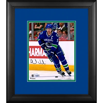 Henrik Sedin Vancouver Canucks Framed Autographed 8" x 10" Blue Jersey Skating Photograph