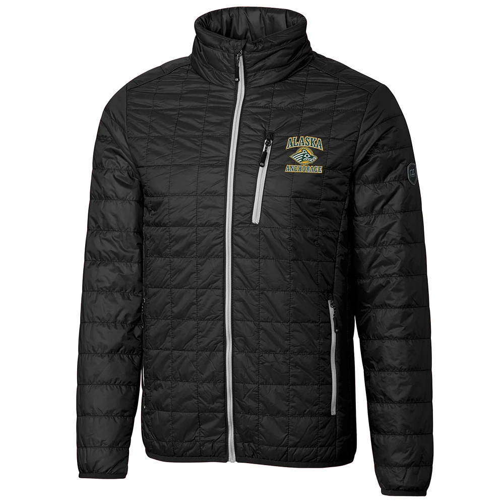 Men's Cutter & Buck Black Alaska Anchorage Seawolves Big Tall Full-Zip Rainier Jacket