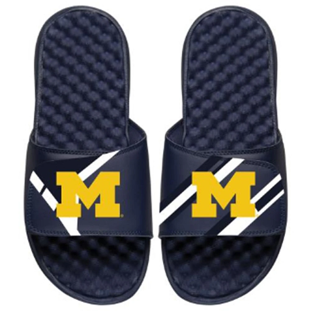 Youth ISlide Black Michigan Wolverines Varsity Starter Jacket Slide Sandals