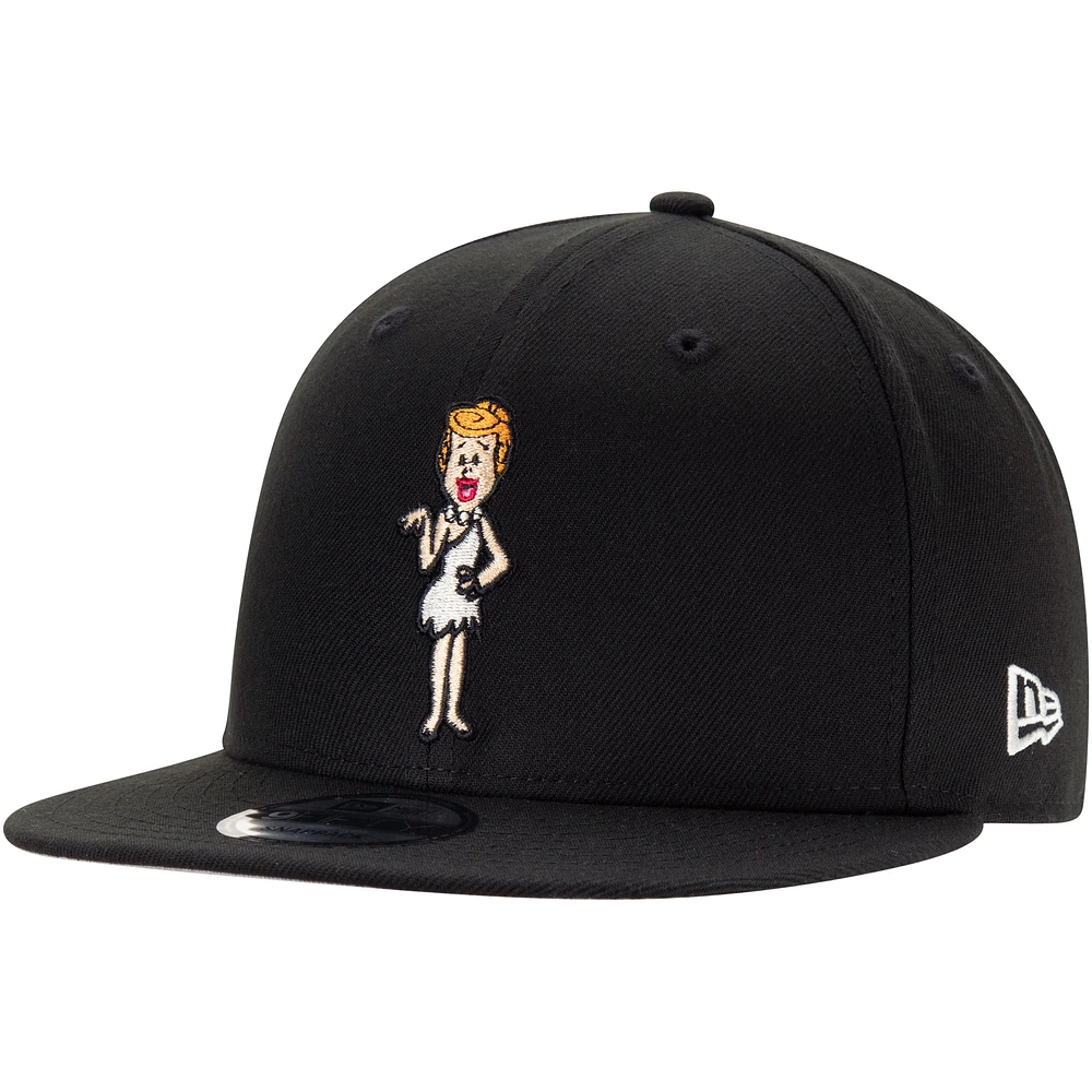 Men's New Era Black The Flintstones Wilma 9FIFTY Snapback Adjustable Hat
