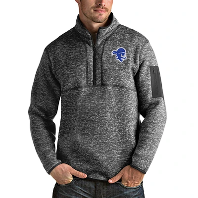 Men's Antigua Charcoal Seton Hall Pirates Fortune Half-Zip Sweatshirt