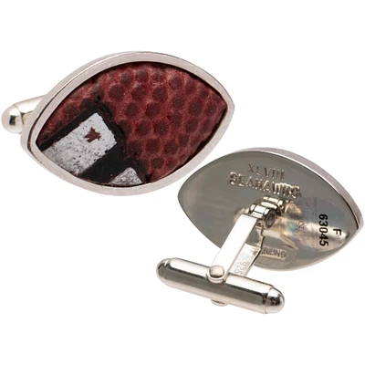 Tokens and Icons Seattle Seahawks Super Bowl XLVIII Game-Used Football Cuff Links