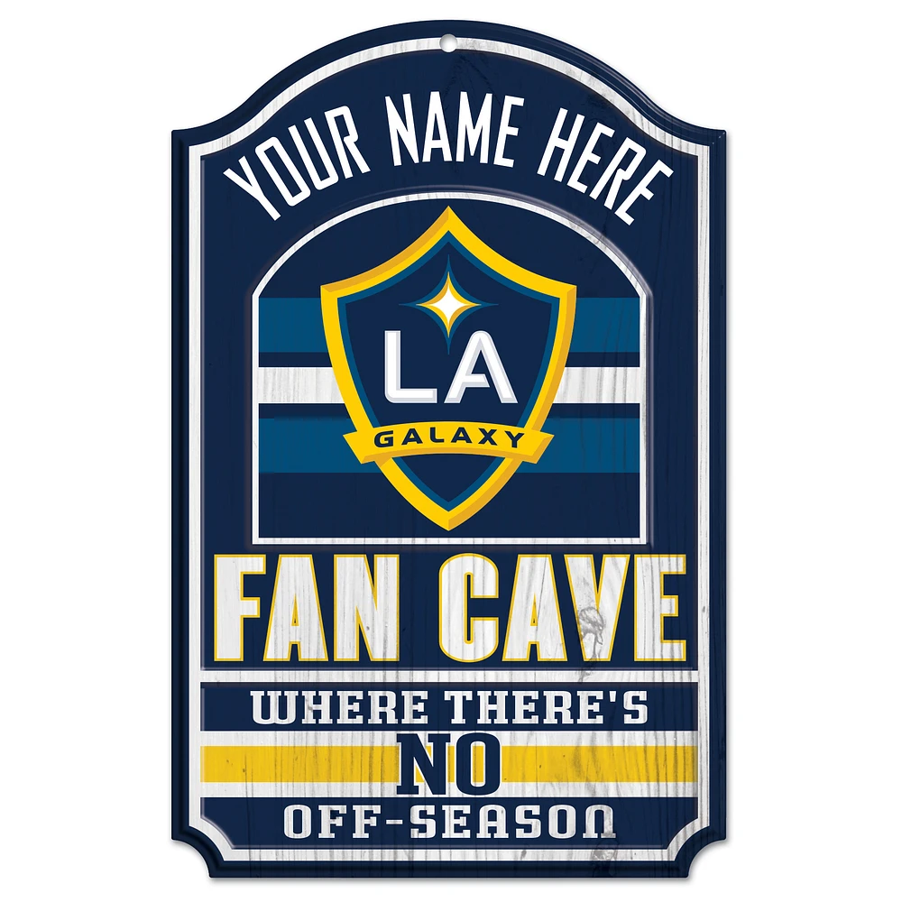 WinCraft LA Galaxy Personalized 11'' x 17'' Fan Cave Wood Sign