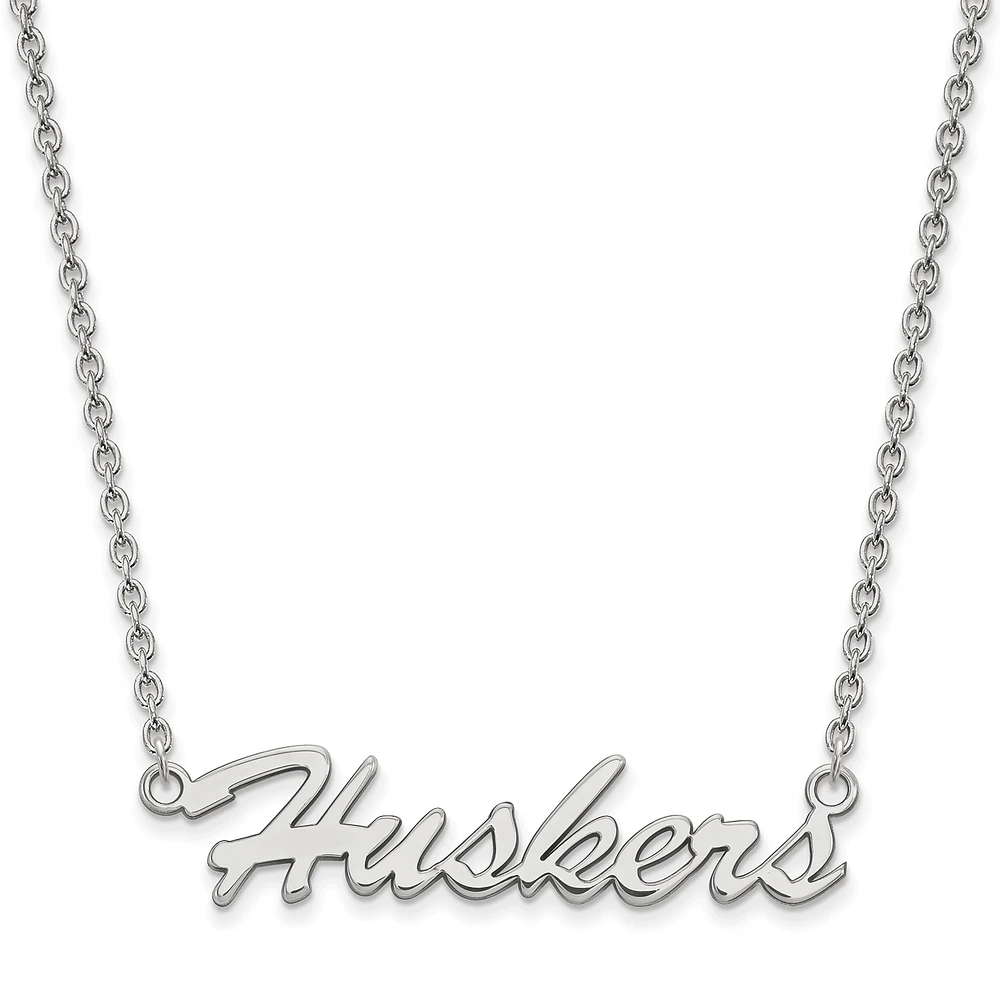 Women's Nebraska Huskers Sterling Silver Script Necklace