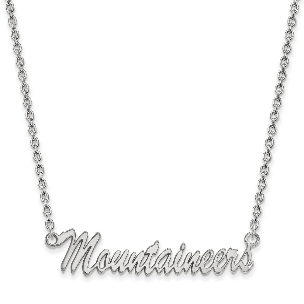 Women's West Virginia Mountaineers Sterling Silver Script Logo Necklace