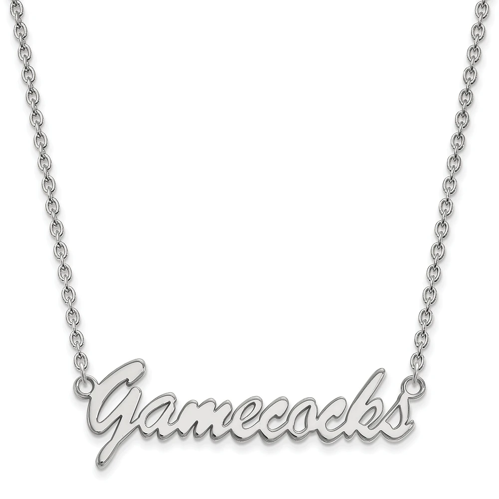 Women's South Carolina Gamecocks Sterling Silver Script Logo Necklace